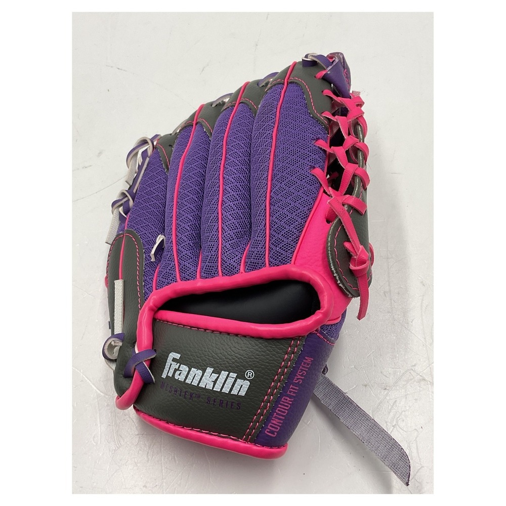 Franklin Meshtek Series 9.5" Youth Baseball Glove Purple Pink Contour Fit NEW